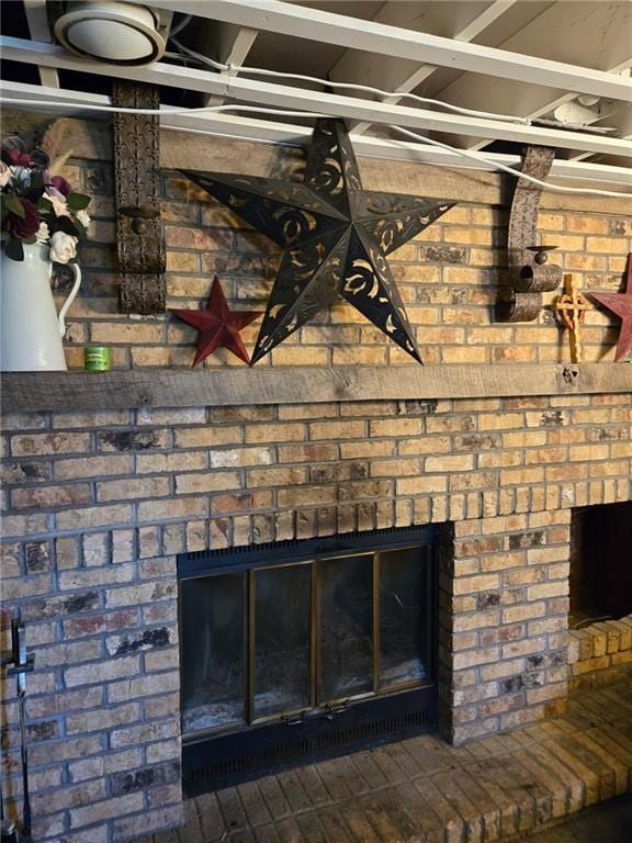 1637 Skeels Ave, Eau Claire, WI 54701 - room details with a brick fireplace