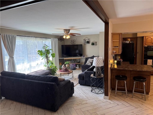 1637 Skeels Ave, Eau Claire, WI 54701 - living area with a ceiling fan