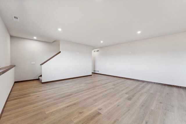 2465 Russell Ct, Reedsburg, WI 53959 - empty room with recessed lighting, visible vents, and light wood-style flooring