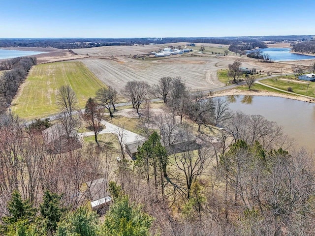 N3759 Airport Rd, Cambridge, WI 53523 - birds eye view of property with a water view and a rural view