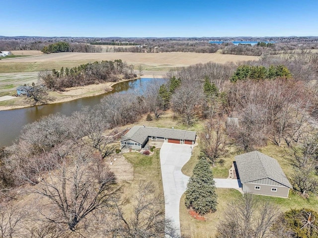 N3759 Airport Rd, Cambridge, WI 53523 - birds eye view of property with a water view