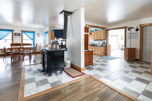 1632 280th Ave, Luck, WI 54853 - living area with a wood stove