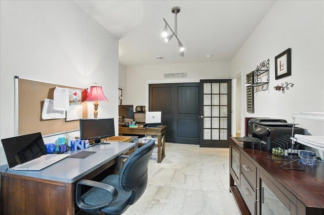 office area with french doors