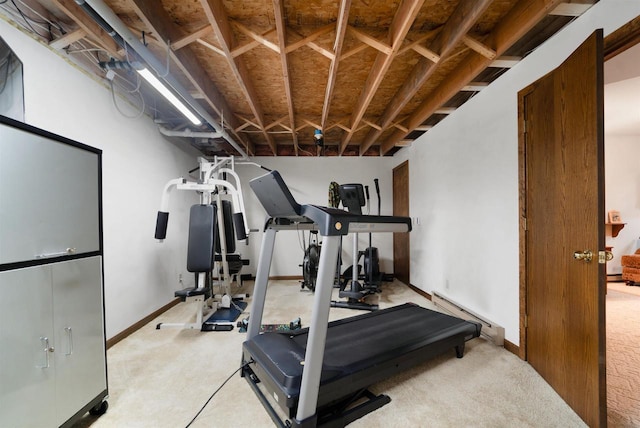 N5120 Summit Ct, Fond Du Lac, WI 54937 - exercise area with baseboards and carpet floors
