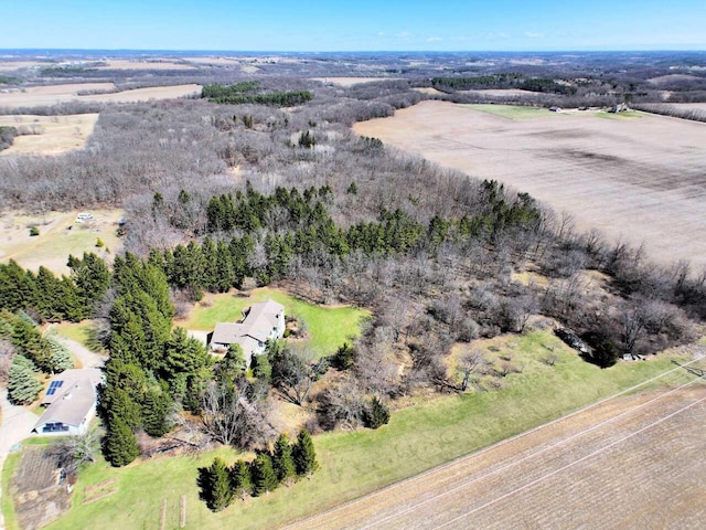 bird's eye view featuring a rural view