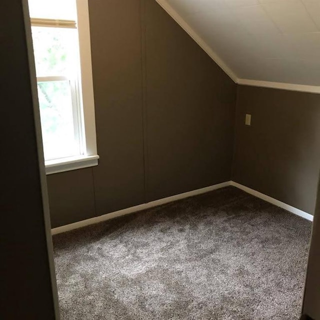 1708 5th St, Menomonie, WI 54751 - bonus room with carpet floors, baseboards, and lofted ceiling