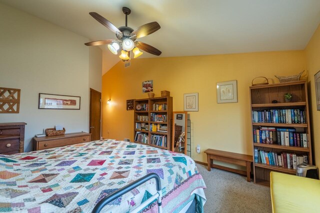 421 Nature Haven Blvd Unit 15, Kewaskum, WI 53040 - carpeted bedroom featuring ceiling fan and visible vents