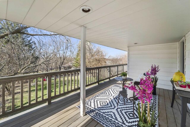 311 Blue View Dr, Mount Horeb, WI 53572 - view of wooden deck
