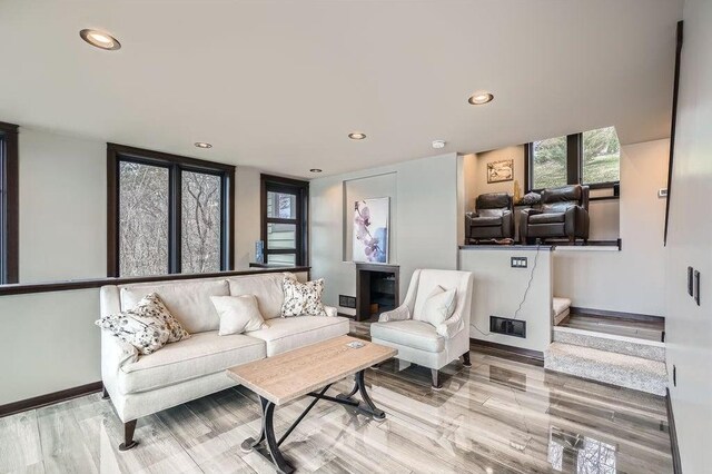 1020 Lake St, Prescott, WI 54021 - living room featuring baseboards and recessed lighting