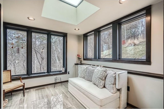 1020 Lake St, Prescott, WI 54021 - sitting room featuring a wealth of natural light, recessed lighting, baseboards, and a skylight
