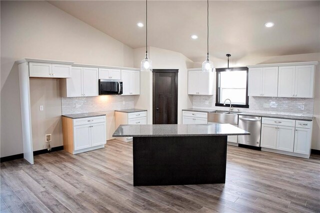 17297 109th Ave, Chippewa Falls, WI 54729 - kitchen with light wood-style flooring, white cabinetry, and stainless steel appliances