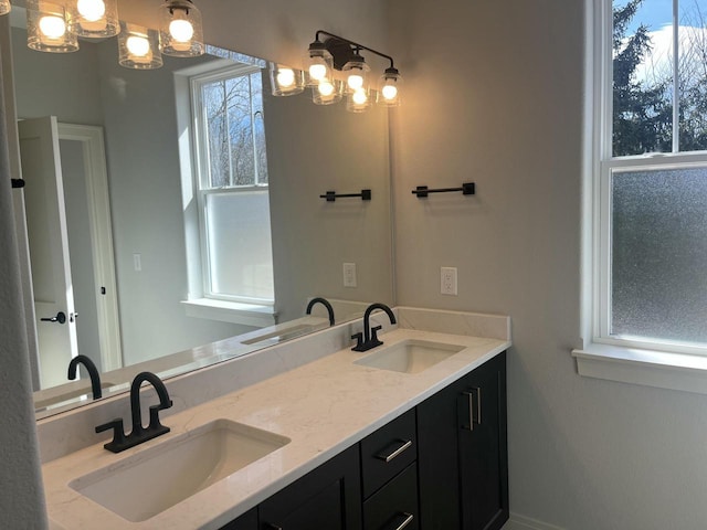 743 Brockway Dr Unit Lt37, Mukwonago, WI 53149 - full bath with a chandelier and double vanity