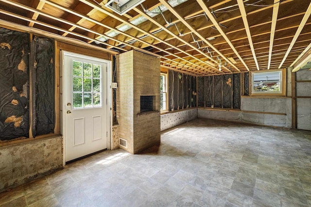 5221 Odana Rd, Madison, WI 53711 - basement featuring a fireplace