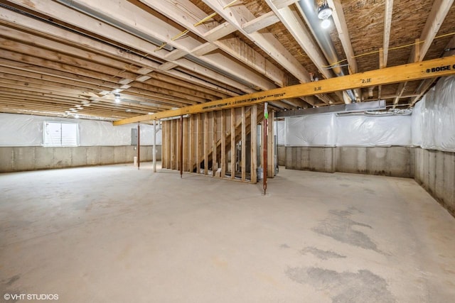view of basement