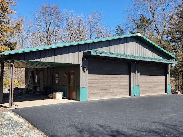 garage with a detached garage