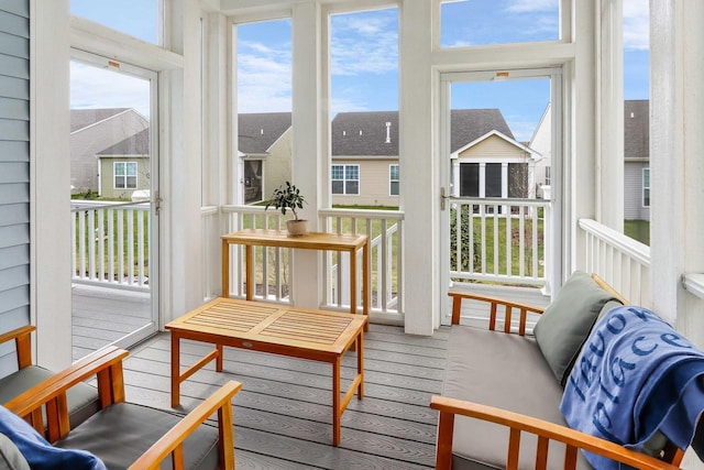 view of sunroom / solarium
