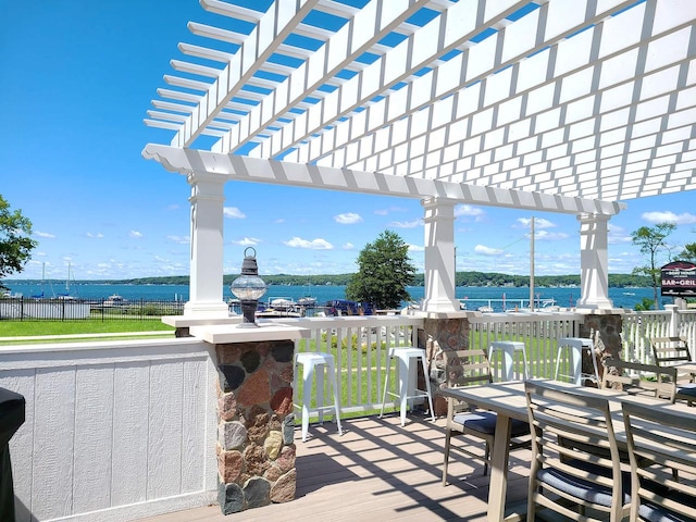 view of patio with a pergola
