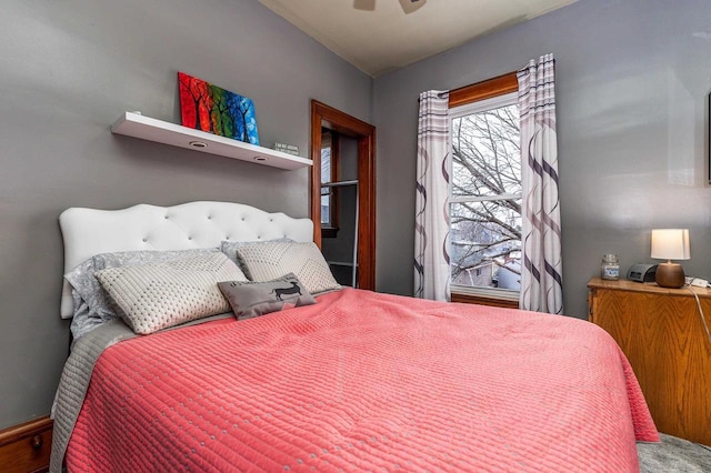 158 E Water St, Shullsburg, WI 53586 - bedroom with baseboards and ceiling fan