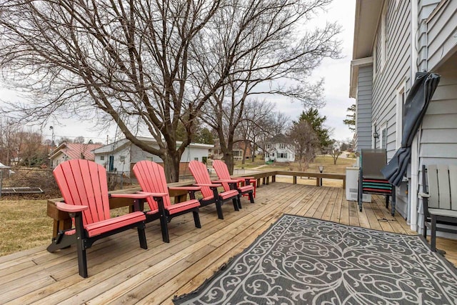 158 E Water St, Shullsburg, WI 53586 - wooden terrace featuring a residential view