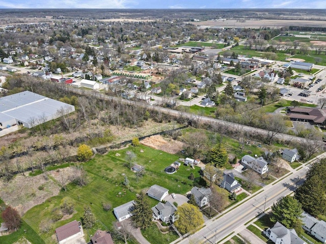 aerial view with a residential view
