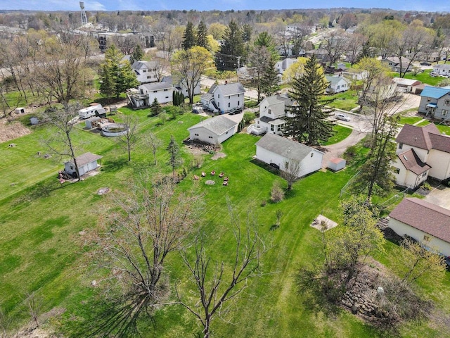 aerial view with a residential view