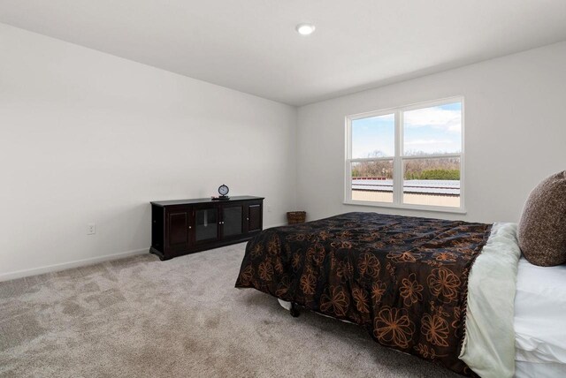 708 Narvik Cir, Stoughton, WI 53589 - bedroom with baseboards, recessed lighting, and light colored carpet