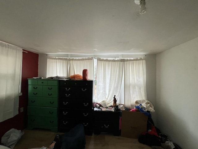 bedroom with multiple windows