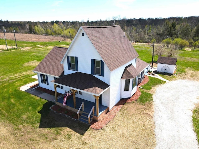 W7675 Moonshine Hill Rd, Wausaukee, WI 54177 - aerial view with a view of trees