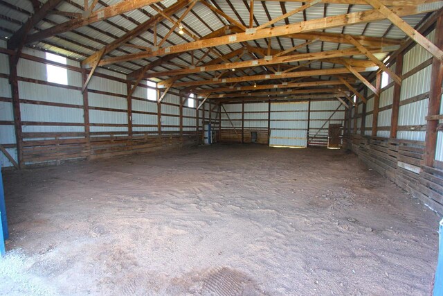 W7675 Moonshine Hill Rd, Wausaukee, WI 54177 - garage featuring metal wall