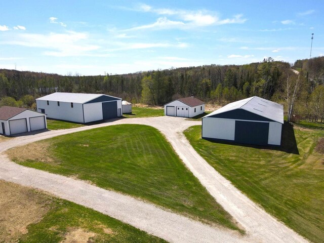 W7675 Moonshine Hill Rd, Wausaukee, WI 54177 - drone / aerial view featuring a wooded view