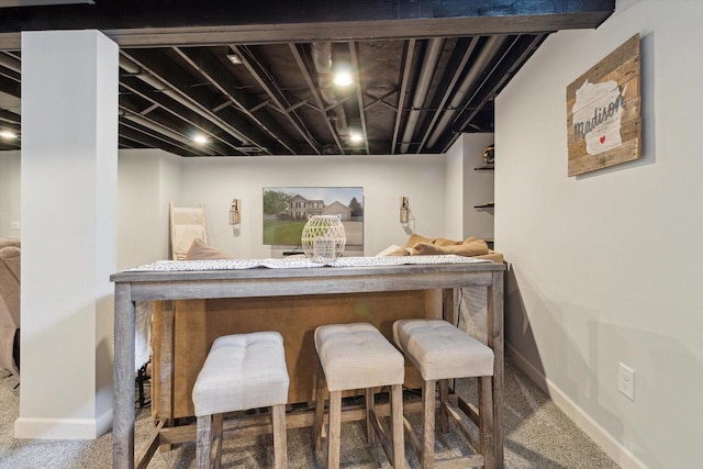 178 Weybridge Dr, Sun Prairie, WI 53590 - bar area with baseboards and carpet