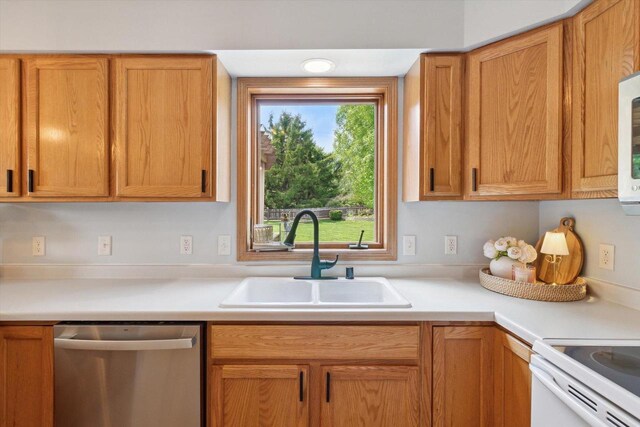 178 Weybridge Dr, Sun Prairie, WI 53590 - kitchen with dishwasher, a sink, and light countertops