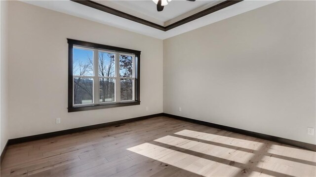 LOT3 510th Ave, Menomonie, WI 54751 - spare room featuring baseboards, a ceiling fan, and wood finished floors