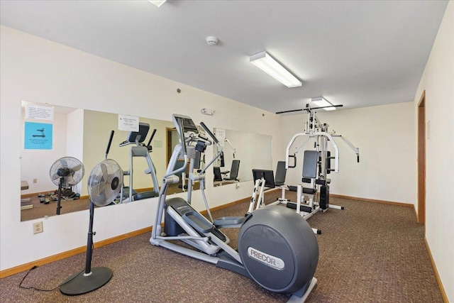 gym with baseboards