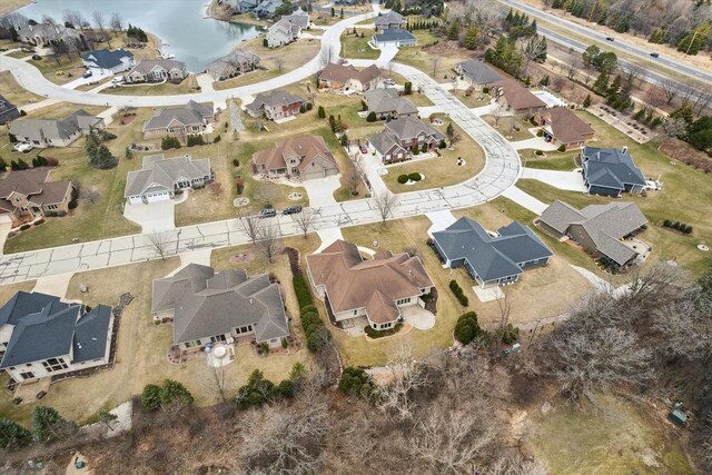 1716 Symphony Hts, Green Bay, WI 54311 - drone / aerial view with a residential view and a water view