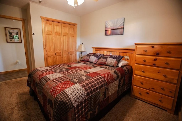 6009 W Dobbert Rd, Winter, WI 54896 - carpeted bedroom with a closet