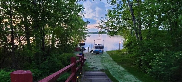 6009 W Dobbert Rd, Winter, WI 54896 - dock area featuring a water view