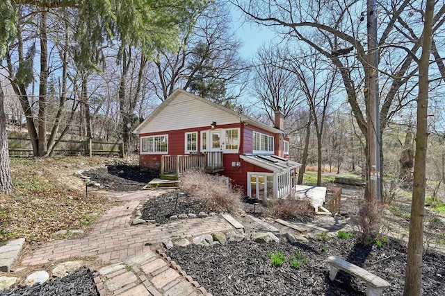 149 Oakwood Ave, Edgerton, WI 53534 - exterior space featuring a chimney