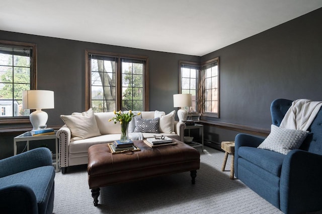 view of carpeted living room