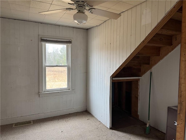 3168 W Howard St, Winter, WI 54896 - carpeted spare room with ceiling fan and visible vents