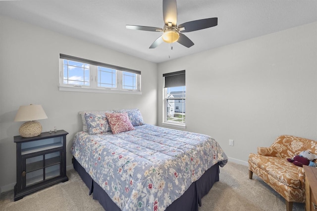 3247 Prospect Dr, Sun Prairie, WI 53590 - bedroom featuring a ceiling fan, carpet floors, and baseboards