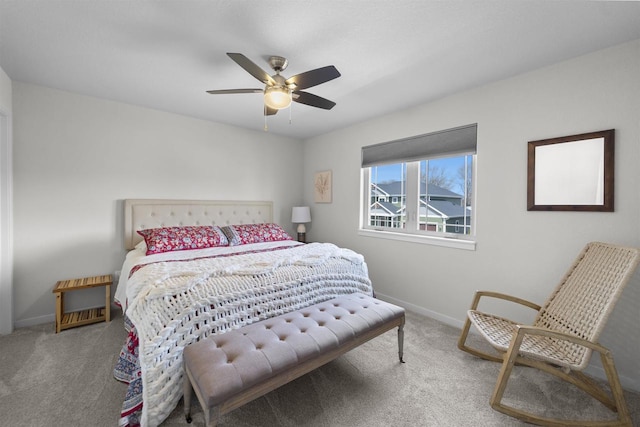 3247 Prospect Dr, Sun Prairie, WI 53590 - carpeted bedroom featuring ceiling fan and baseboards