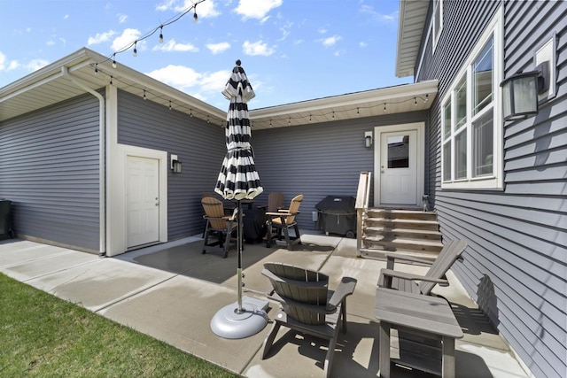 3247 Prospect Dr, Sun Prairie, WI 53590 - view of patio featuring entry steps and a grill
