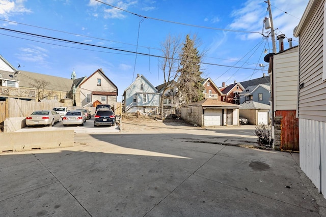 view of street featuring a residential view