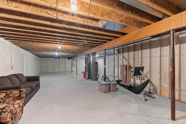 621 Voyagers Trl, Berlin, WI 54923 - unfinished basement with gas water heater