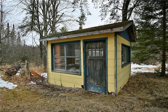 view of outbuilding featuring an outdoor structure