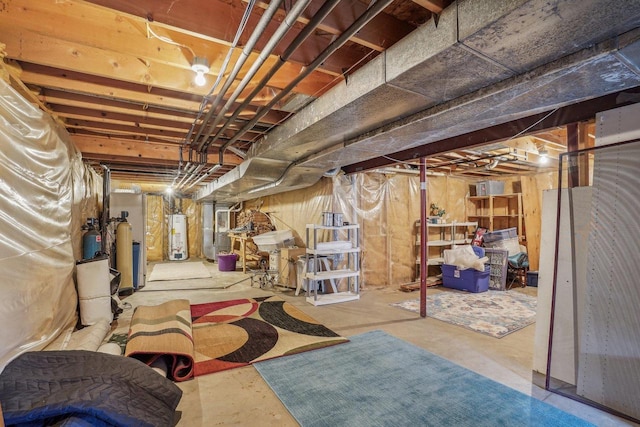 7817 Brule St, Madison, WI 53717 - unfinished below grade area featuring heating unit and water heater