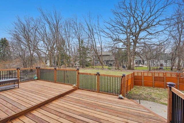 7817 Brule St, Madison, WI 53717 - deck featuring a lawn