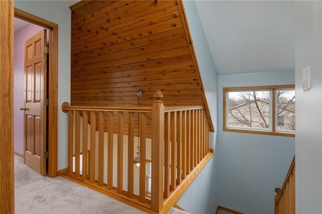 318 Meadow Lark Ln, Osceola, WI 54020 - stairway featuring carpet flooring and baseboards
