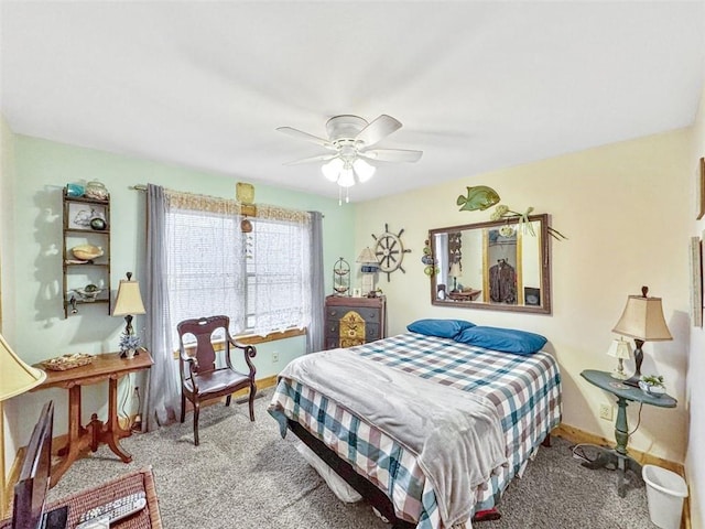 10244 124th St, Chippewa Falls, WI 54729 - bedroom featuring baseboards, a ceiling fan, and carpet flooring